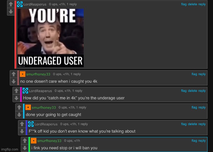 “Im gonna ban you” bro you dont even have mod lmao | made w/ Imgflip meme maker
