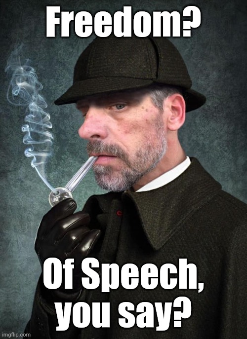 Hunter Biden Pipe | Freedom? Of Speech, you say? | image tagged in hunter biden pipe | made w/ Imgflip meme maker