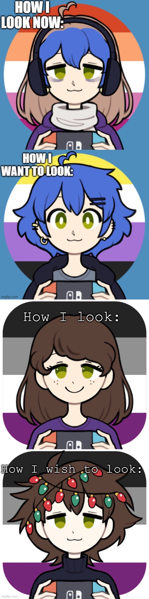 I’m Starting a chain- | How I look:; How I wish to look: | image tagged in lol | made w/ Imgflip meme maker