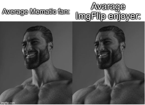 Both, both are good. | Avarage ImgFlip enjoyer:; Average Mematic fan: | image tagged in chad chad,mematic,gigachad,imgflip | made w/ Imgflip meme maker