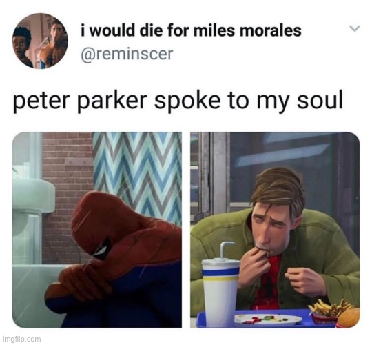 image tagged in spider man into the spider verse | made w/ Imgflip meme maker