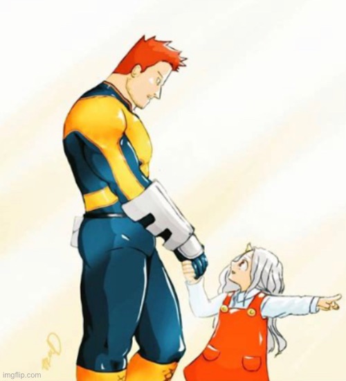 I don’t know where or how I found this but I fricking love it | image tagged in wholesome,mha,eri,endeavor | made w/ Imgflip meme maker
