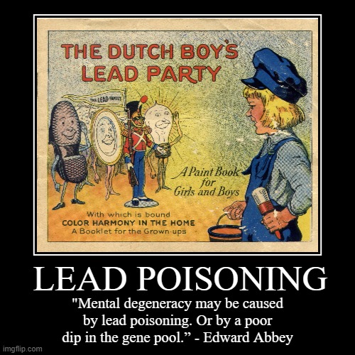 LEAD POISONING | image tagged in funny,demotivationals,lead,lead poisoning,lead paint,poison | made w/ Imgflip demotivational maker