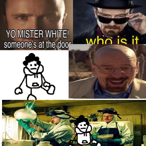 Yo Mister White, someone’s at the door! | image tagged in yo mister white someone s at the door | made w/ Imgflip meme maker