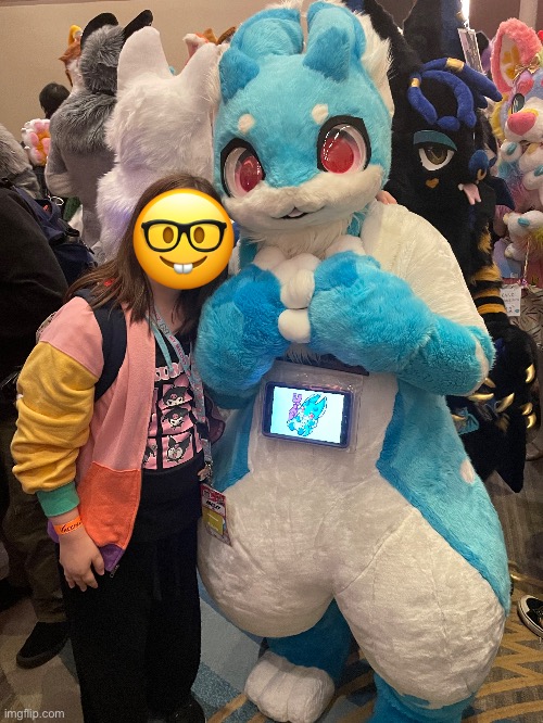 Look who I met at MFF yesterday.. | 🤓 | image tagged in furry | made w/ Imgflip meme maker