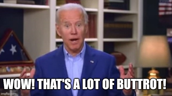 Joe Biden You Ain't Black | WOW! THAT'S A LOT OF BUTTROT! | image tagged in joe biden you ain't black | made w/ Imgflip meme maker