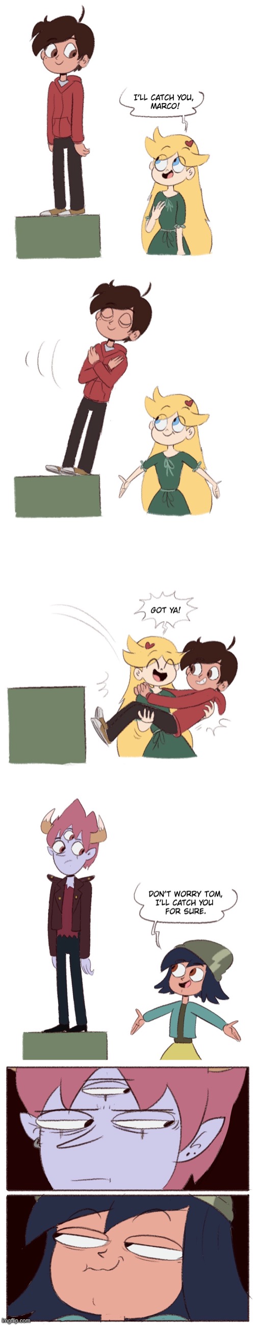 MorningMark - Trust Fall | image tagged in comics,comics/cartoons,morningmark,svtfoe,star vs the forces of evil,memes | made w/ Imgflip meme maker