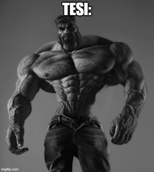 GigaChad | TESI: | image tagged in gigachad | made w/ Imgflip meme maker