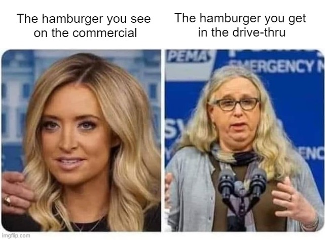 I've been McBoozled | The hamburger you get 
in the drive-thru; The hamburger you see 
on the commercial | made w/ Imgflip meme maker