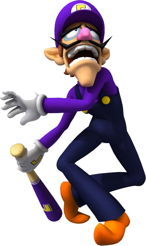 Scared Waluigi 2 Blank Meme Template