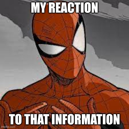 myreaction | MY REACTION; TO THAT INFORMATION | image tagged in spi | made w/ Imgflip meme maker