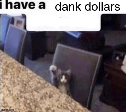 i have a blank | dank dollars | image tagged in i have a blank | made w/ Imgflip meme maker