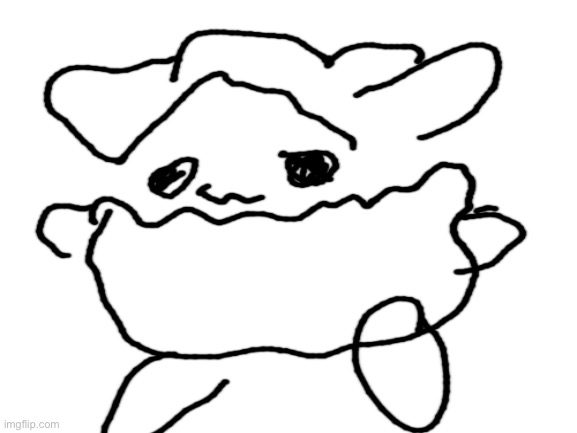 tried to draw togepi with my right hand | image tagged in blank white template | made w/ Imgflip meme maker