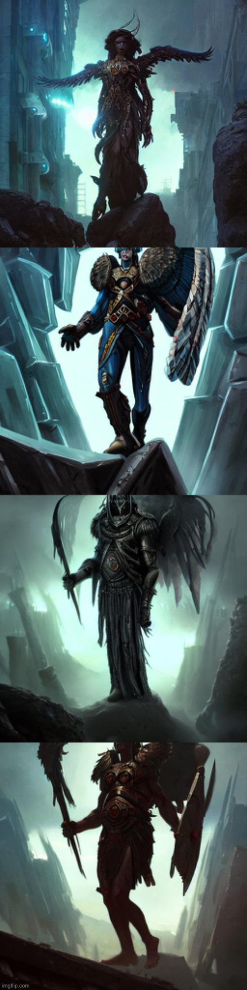 More AI generated fun with the idea of Nephilim Commissioned Officers; Tyrants, Warriors of Old, Men of Renown. | image tagged in ai generated,nephilim,giants,mythology,science fiction,art | made w/ Imgflip meme maker