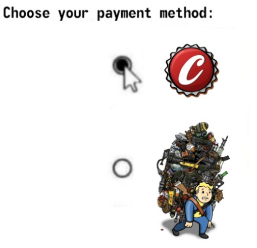 Fallout Payment Method Blank Meme Template
