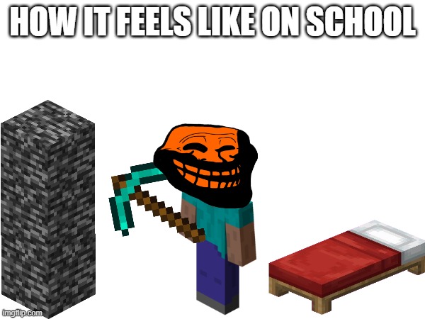 school credits to people that made this meme already | HOW IT FEELS LIKE ON SCHOOL | image tagged in school,middle school,high school,memes,trollge,sad but true | made w/ Imgflip meme maker