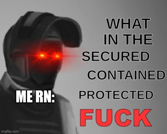 what in the scpf | ME RN: | image tagged in what in the scpf | made w/ Imgflip meme maker