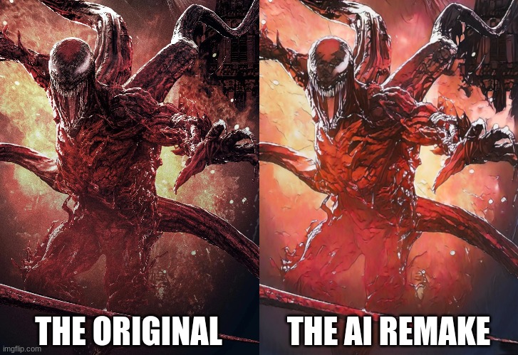 THE ORIGINAL; THE AI REMAKE | made w/ Imgflip meme maker