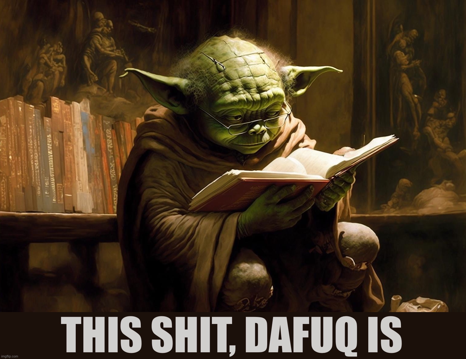 Yoda this shit dafuq is Blank Meme Template