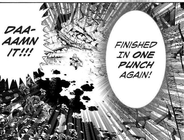 High Quality Pne Punch Man finished in one punch again Blank Meme Template