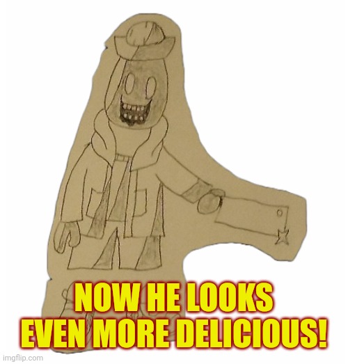Starved Eggyhead | NOW HE LOOKS EVEN MORE DELICIOUS! | image tagged in starved eggyhead | made w/ Imgflip meme maker