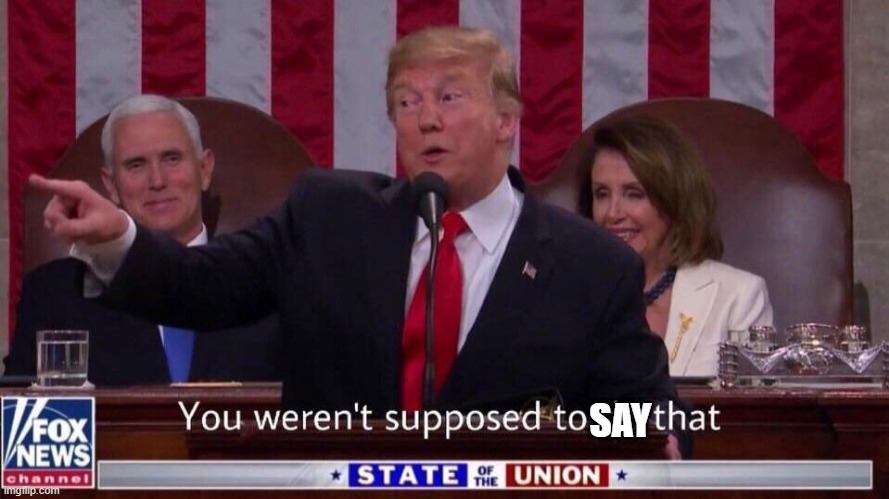You weren't supposed to do that trump | SAY | image tagged in you weren't supposed to do that trump | made w/ Imgflip meme maker