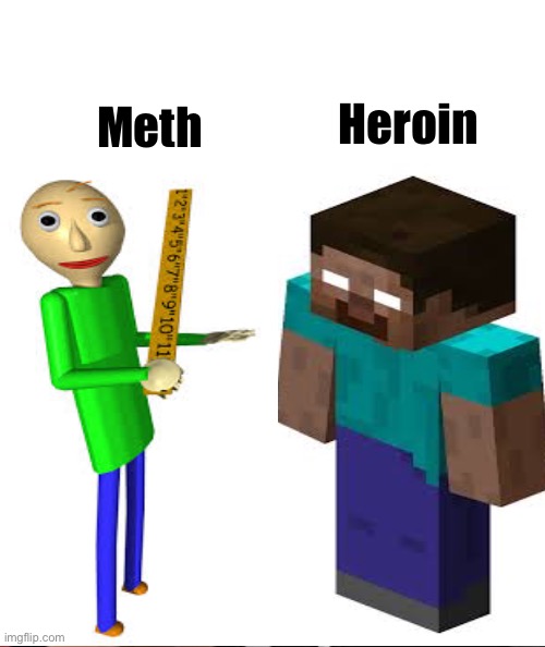 Meth and heroin | Heroin; Meth | image tagged in normal and dark mr incredibles | made w/ Imgflip meme maker