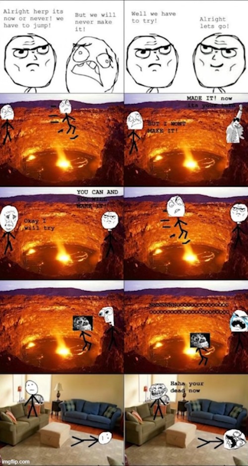 image tagged in comics,the floor is lava | made w/ Imgflip meme maker