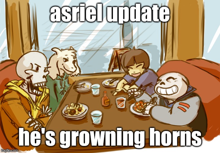 Undertale | asriel update; he's growning horns | image tagged in undertale | made w/ Imgflip meme maker