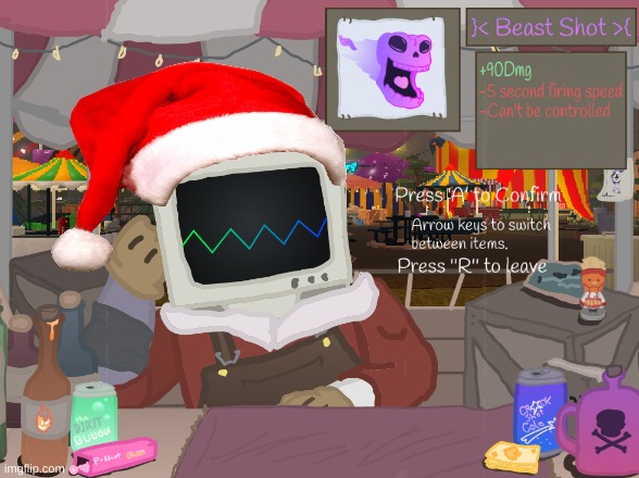 the only art I have of my OC is the shot of him in my friends Scratch game | made w/ Imgflip meme maker