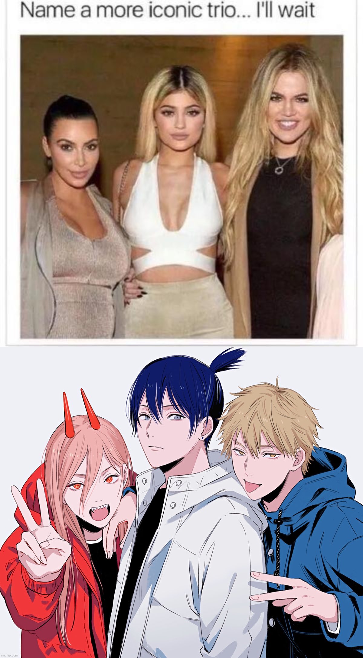 Real | image tagged in name a more iconic trio | made w/ Imgflip meme maker