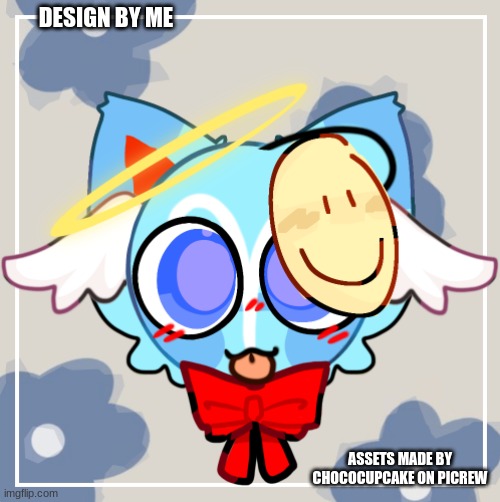 i made this picrew from boredom | DESIGN BY ME; ASSETS MADE BY CHOCOCUPCAKE ON PICREW | image tagged in picrew,emoji cat,cat | made w/ Imgflip meme maker