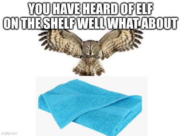 ha | YOU HAVE HEARD OF ELF ON THE SHELF WELL WHAT ABOUT | image tagged in elf on the shelf | made w/ Imgflip meme maker