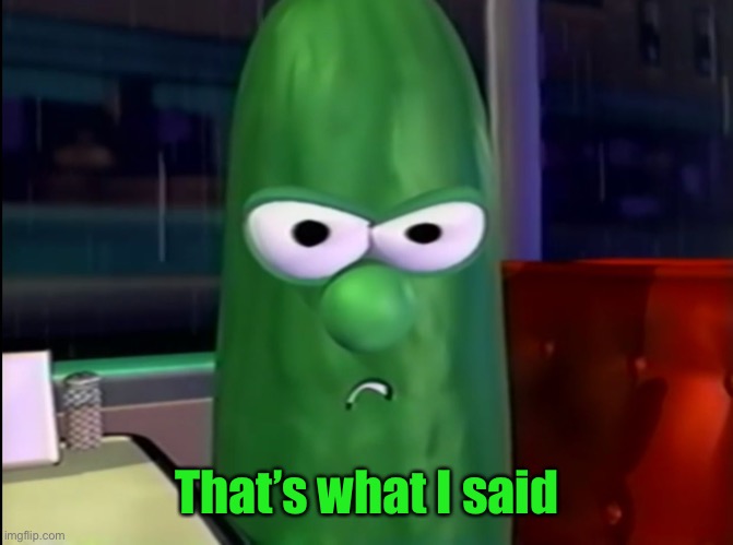Larry the Cucumber | That’s what I said | image tagged in larry the cucumber | made w/ Imgflip meme maker
