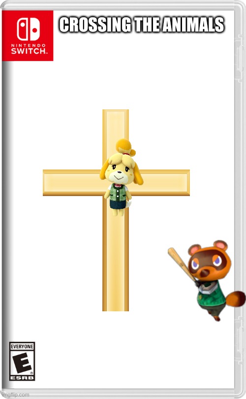 Tom Nook nooooooooooo | CROSSING THE ANIMALS | image tagged in cross | made w/ Imgflip meme maker