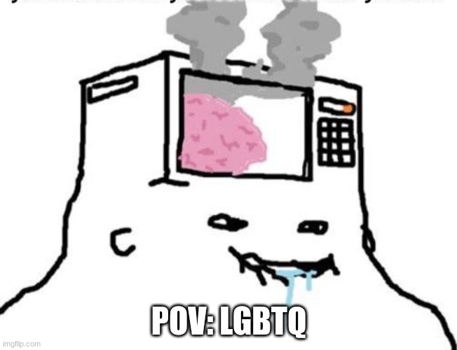 POV: LGBTQ | image tagged in microwave brain | made w/ Imgflip meme maker