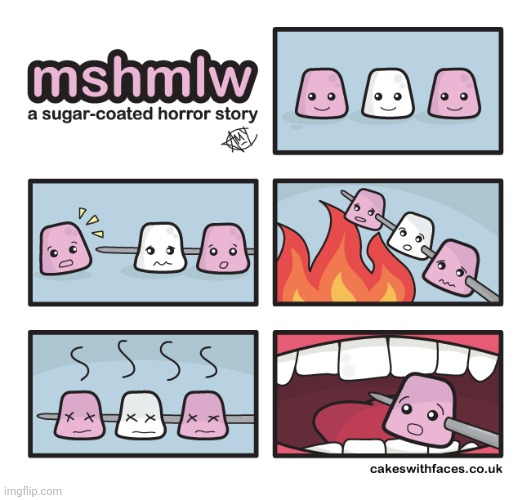 Marshmallows | image tagged in marshmallows,marshmallow,comics,comics/cartoons,comic,stick | made w/ Imgflip meme maker