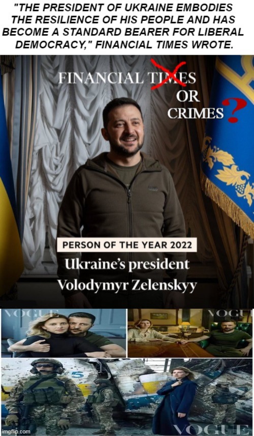 Up For Discussion . . . | image tagged in politics,volodymyr zelenskyy,president,ukraine,financial times,person of the year | made w/ Imgflip meme maker