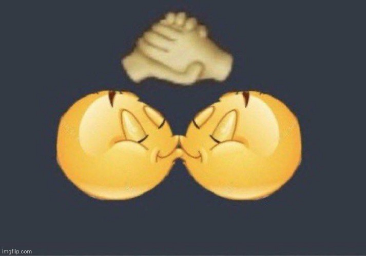 High Quality emoji kiss Blank Meme Template