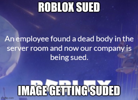 WDY but roblox | ROBLOX SUED; IMAGE GETTING SUDED | image tagged in wdy but roblox,sued l bozo | made w/ Imgflip meme maker