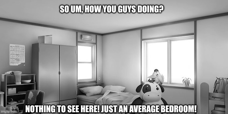 If you know, you know | SO UM, HOW YOU GUYS DOING? NOTHING TO SEE HERE! JUST AN AVERAGE BEDROOM! | image tagged in rip | made w/ Imgflip meme maker