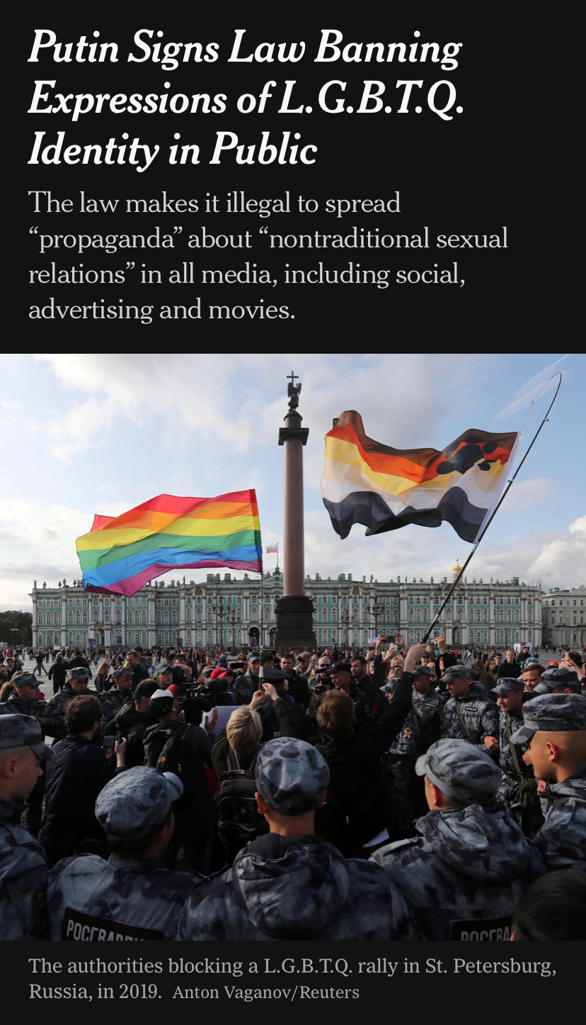 Putin bans LGBTQ Blank Meme Template