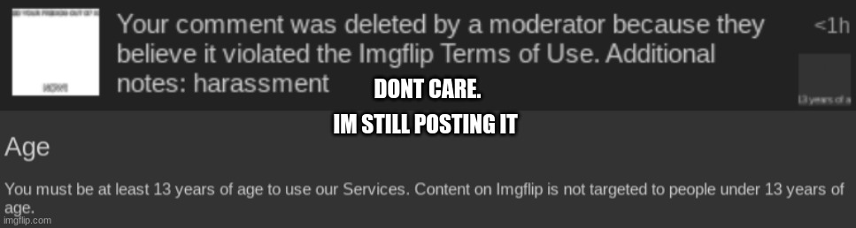 DONT CARE. IM STILL POSTING IT | made w/ Imgflip meme maker