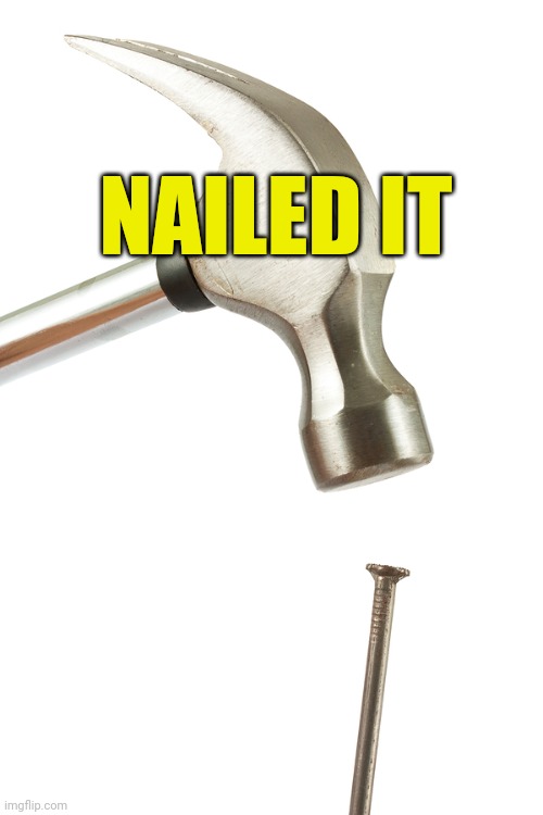 Nailed it | NAILED IT | image tagged in nailed it | made w/ Imgflip meme maker