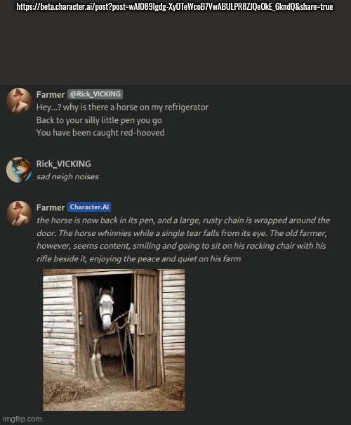 H.O.M.F. | https://beta.character.ai/post?post=wAlO89Igdg-XyOTeWcoB7VwABULPR8ZJQeOkE_6kndQ&share=true | made w/ Imgflip meme maker