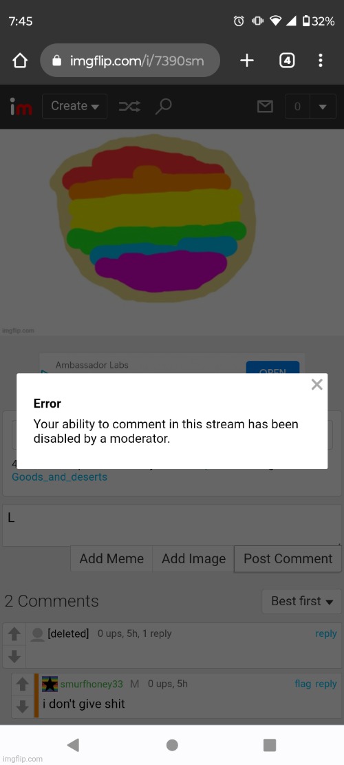 And I can't comment anywhere else for 2 hours | made w/ Imgflip meme maker