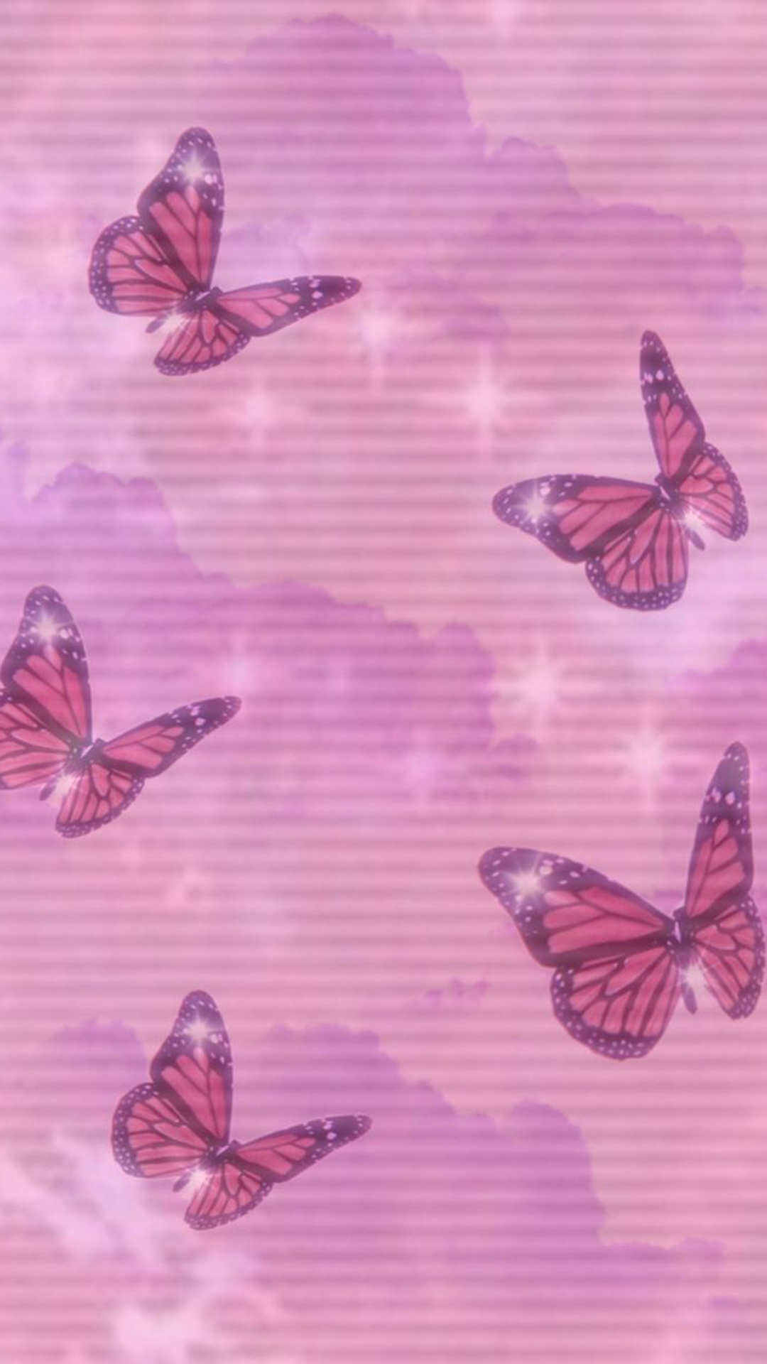 Pink butterfly background Blank Meme Template
