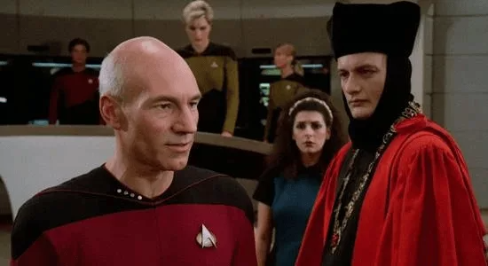 Encounter At Farpoint Picard Q Blank Meme Template