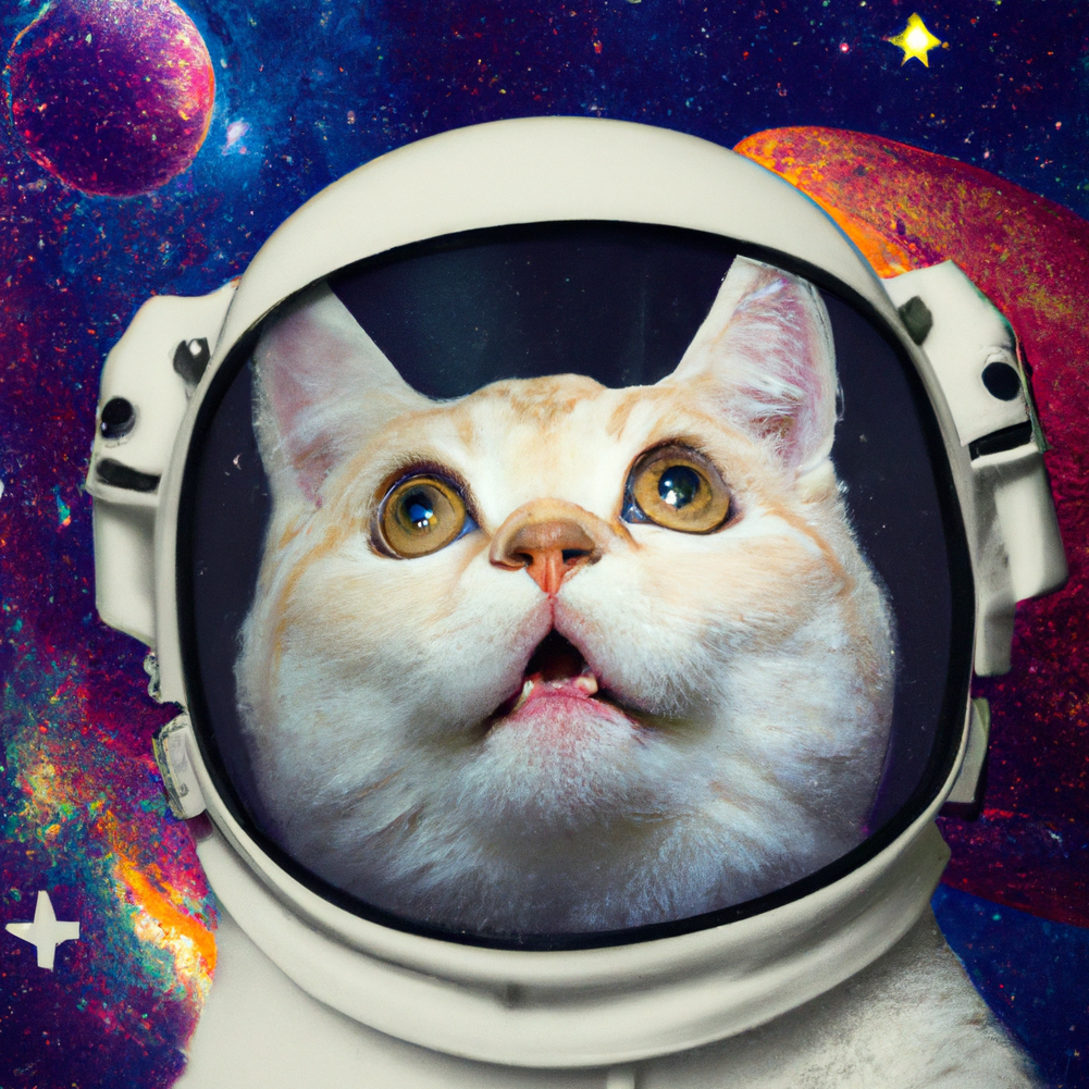 High Quality cat astronaut Blank Meme Template