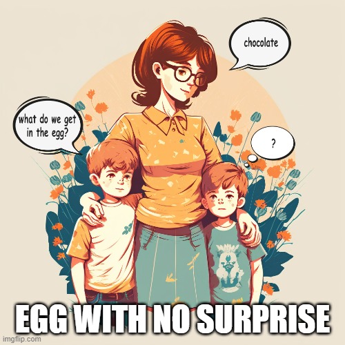 Egg with no surprise | EGG WITH NO SURPRISE | image tagged in presents,saint's day | made w/ Imgflip meme maker